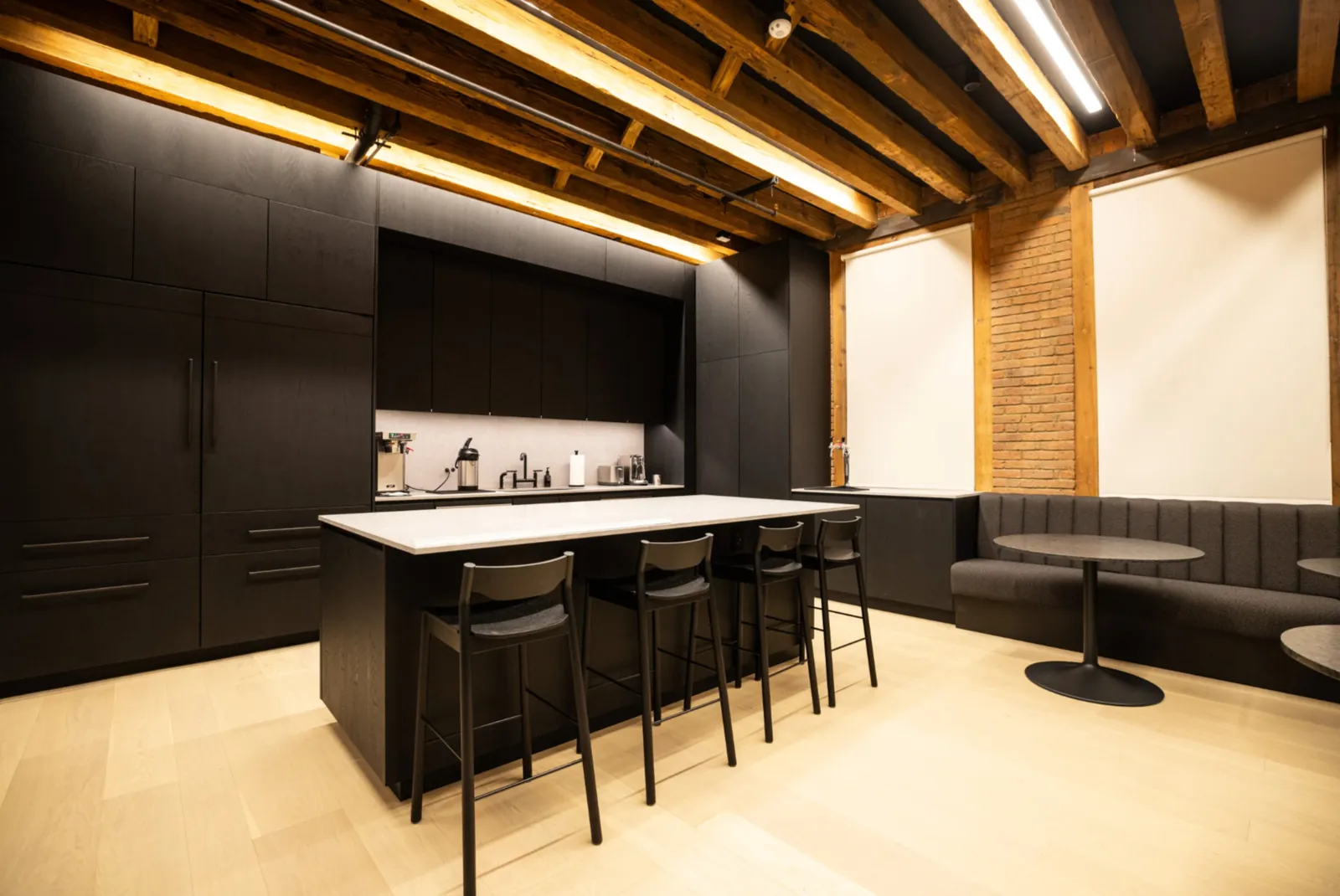 Thrive Capital workplace interior with custom millwork by Cano's Wood Interiors