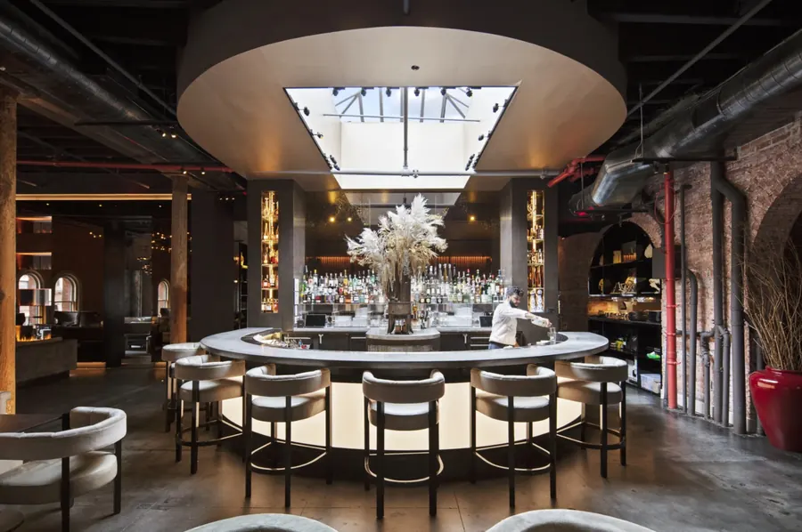 Zero Bond members' club bar millwork