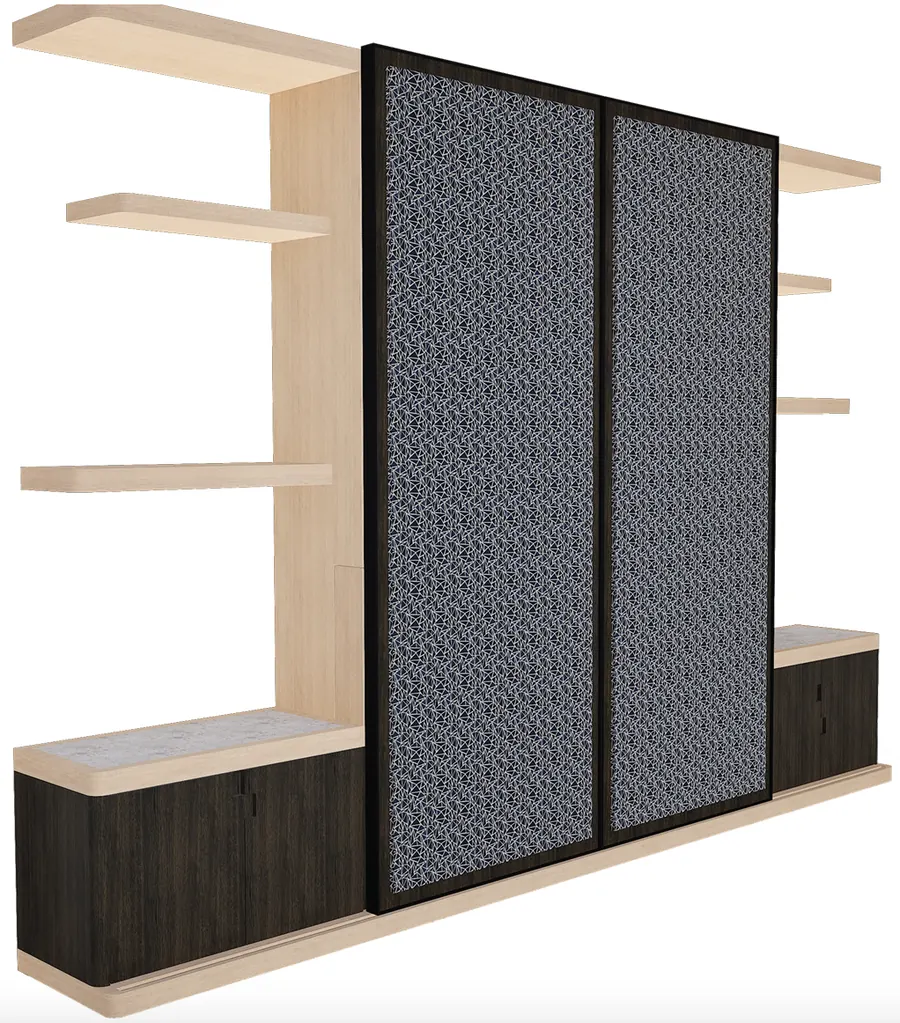 Rendering of wall unit