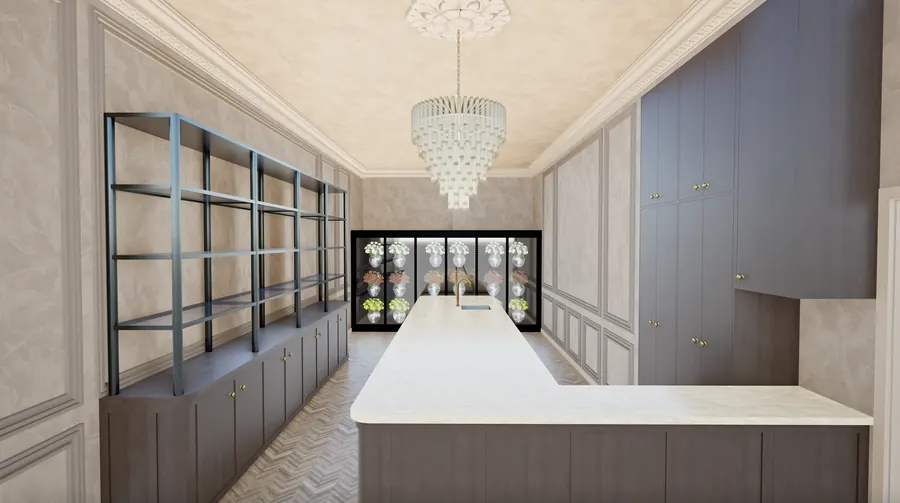Rendering of custom vanity
